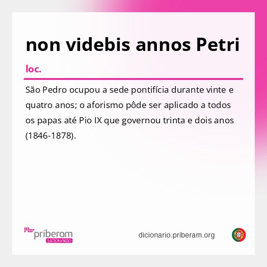 Significado de non videbis annos Petri